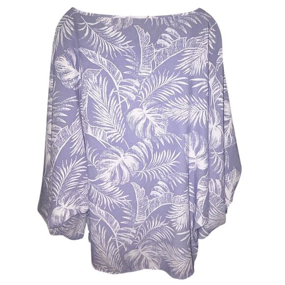 Vine & Love Tapered Smocked Cuff Round Neck Top Women's Medium - Picture 3 of 8